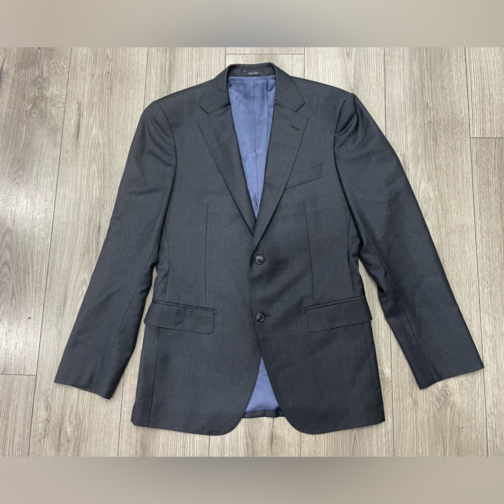 SUITSUPPLY Napoli Int Dark Gray Super 110s Wool Mens Sz 40L Sport‎ Coat Blazer